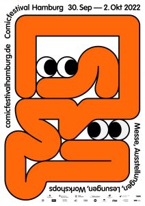 orangefarbenes-plakat-zum-comic-festival-hamburg-2022-pfundtner